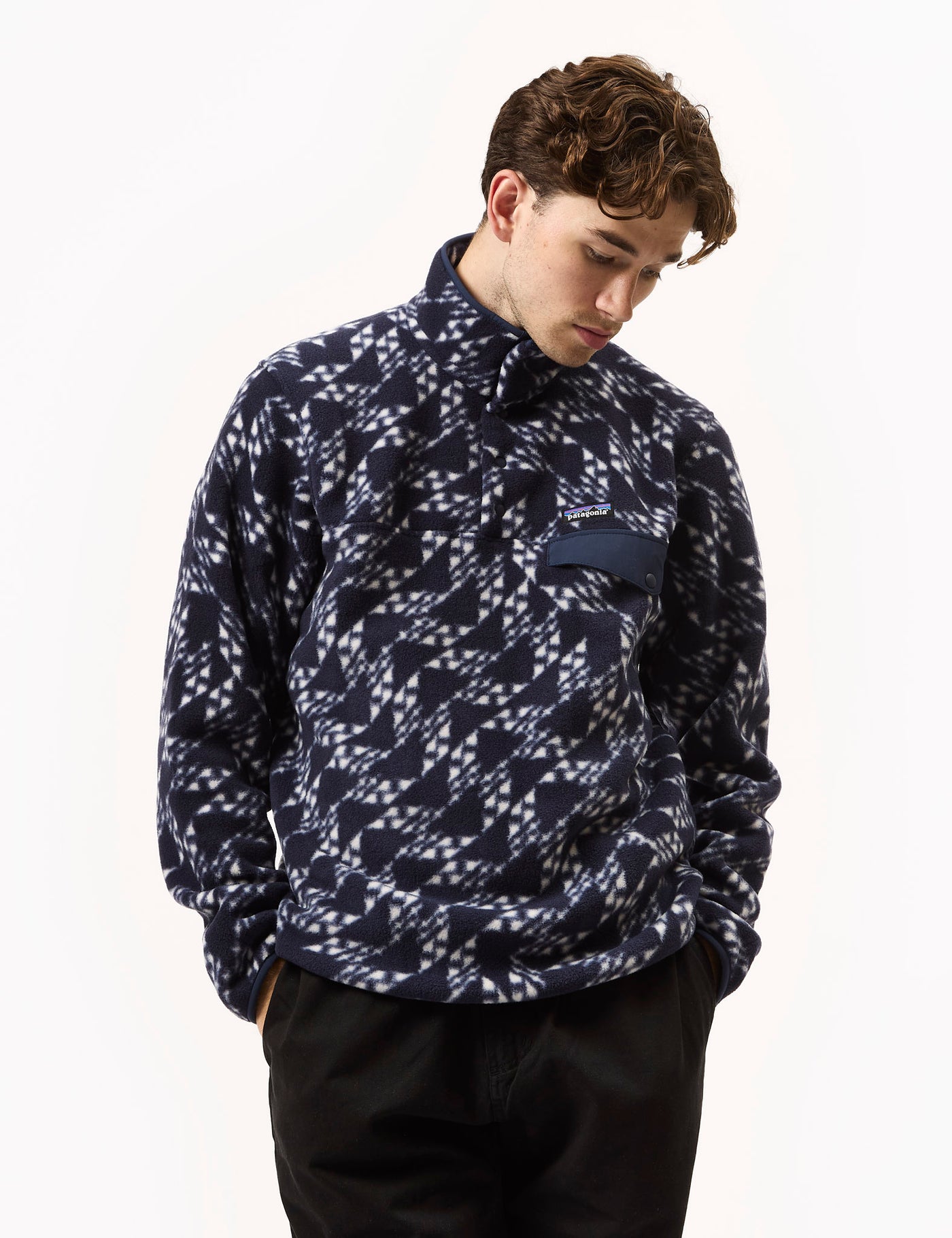 Patagonia LW Synch Snap-T Pullover - Synched Flight: New Navy | UE