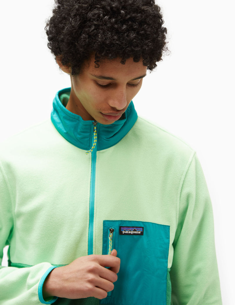 Patagonia Microdini 1/2 Zip Fleece Pullover - Gather Green