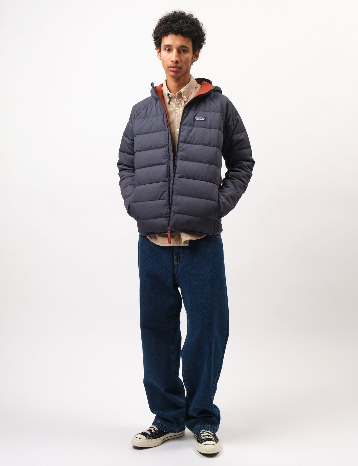 Patagonia Cotton Down Jacket - Smolder Blue | Urban Excess