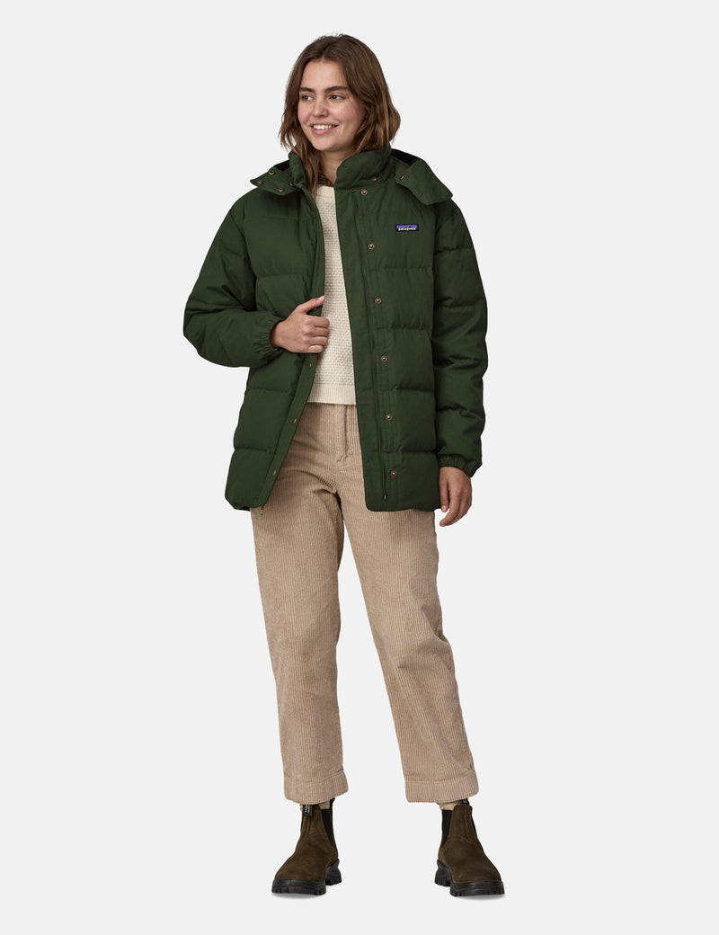 Patagonia Women's Cotton Down Parka - Torrey Pine Green