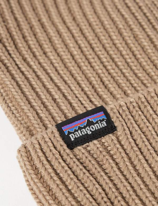 Patagonia Fishermans Rolled Beanie Hat - Ash Tan