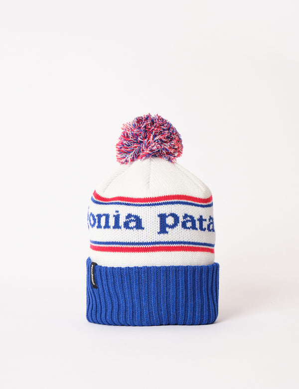 Patagonia Powder Town Beanie (Park Stripe) - Viking Blue