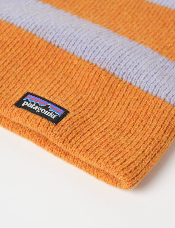 Patagonia Fun Hog OG Rugby Beanie Hat - Dried Mango/Grey