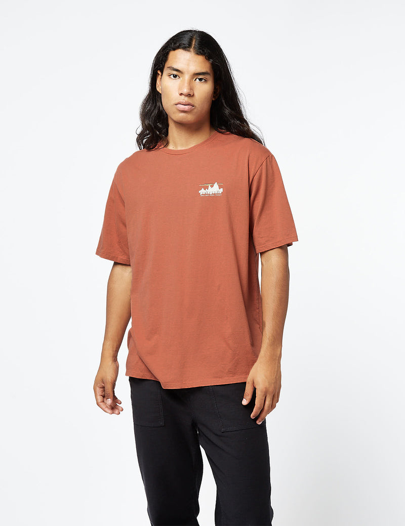 Patagonia '73 Skyline Organic T-Shirt - Burl Red