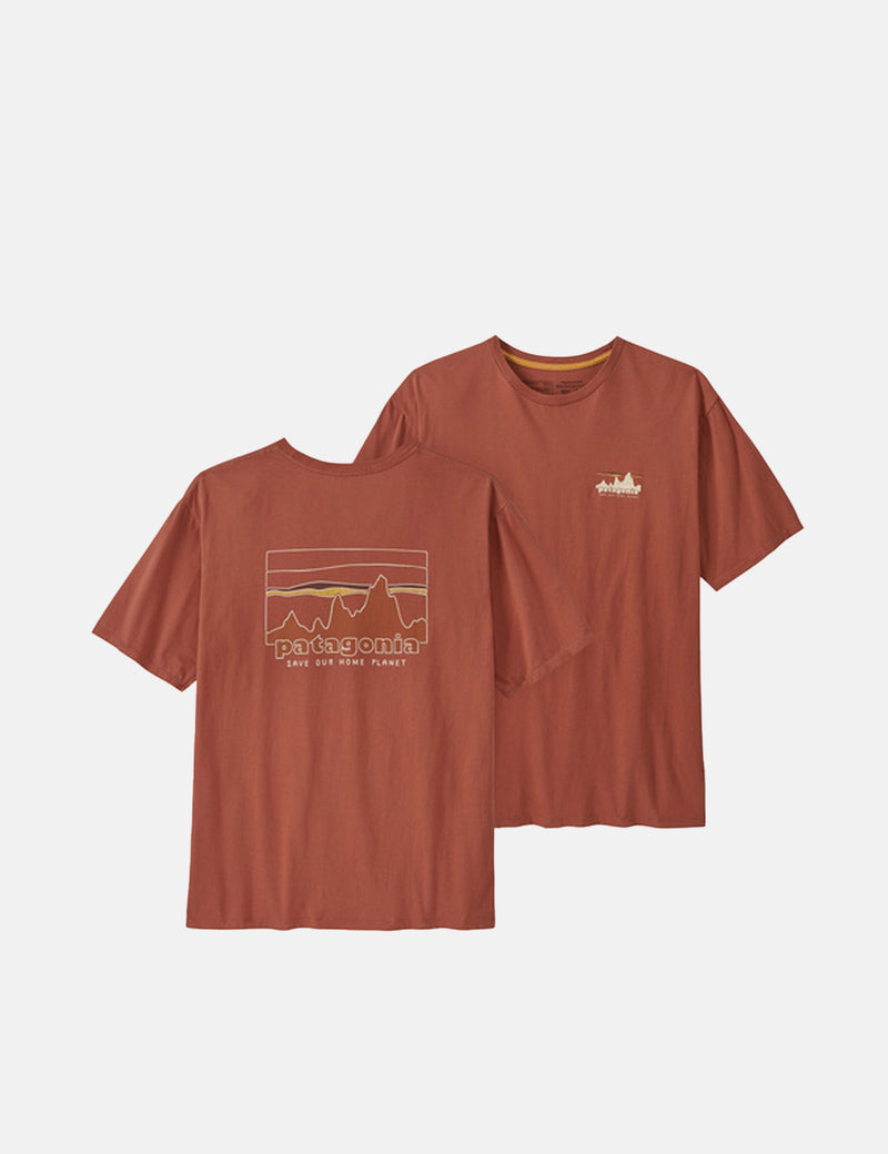 Patagonia '73 Skyline Organic T-Shirt - Burl Red