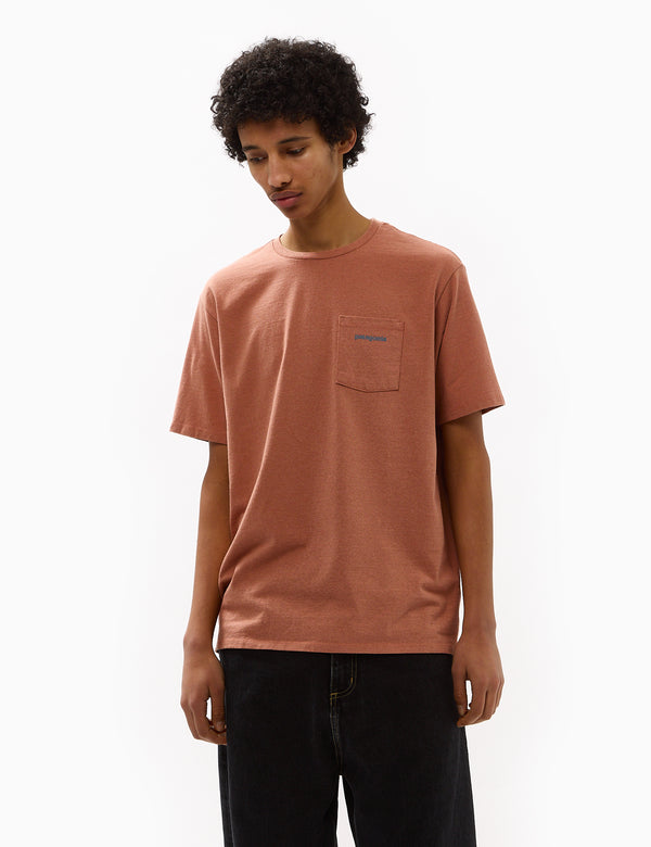 Patagonia Boardshort Logo Pocket T-Shirt - Sienna Clay