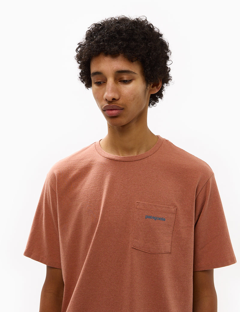 Patagonia Boardshort Logo Pocket T-Shirt - Sienna Clay