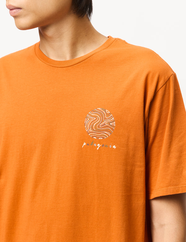 Patagonia CTA Earth Currents Organic T-Shirt - Redtail Rust