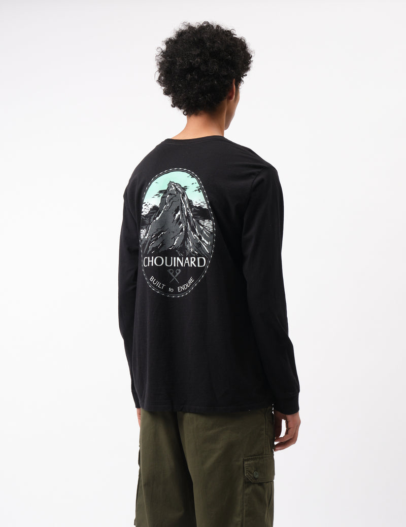 Patagonia Chouinard Crest Long Sleeve T-Shirt - Black