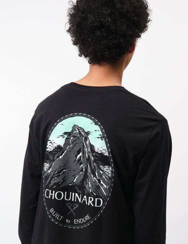 Patagonia Chouinard Crest Long Sleeve T-Shirt - Black