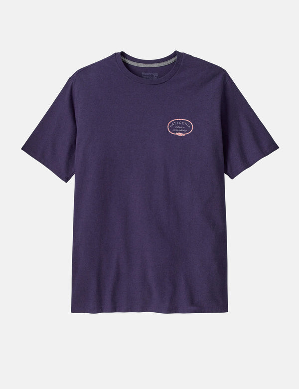 Patagonia Clean Climb Roots Responsibili-Tee T-Shirt - Plummet Purple