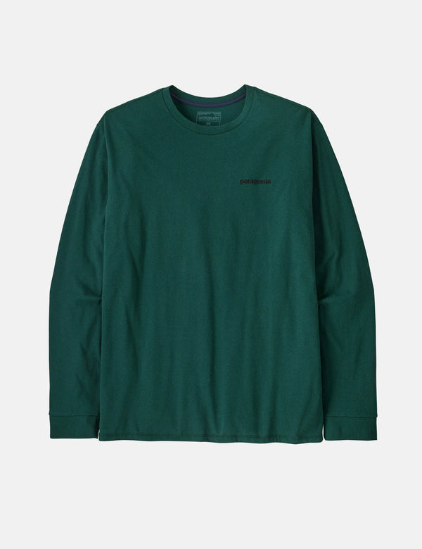 Patagonia P-6 Logo Responsibili-Tee Long Sleeved T-Shirt - Cascade Green