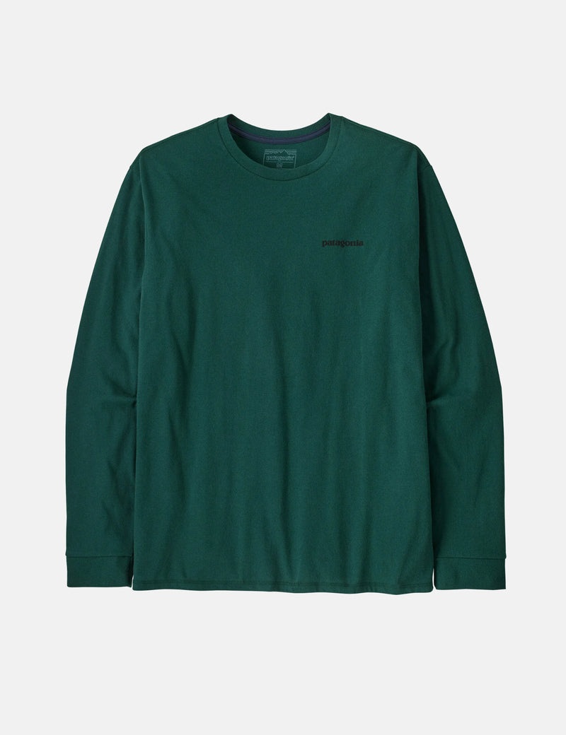Patagonia P-6 Logo Responsibili-Tee Long Sleeved T-Shirt - Cascade Green