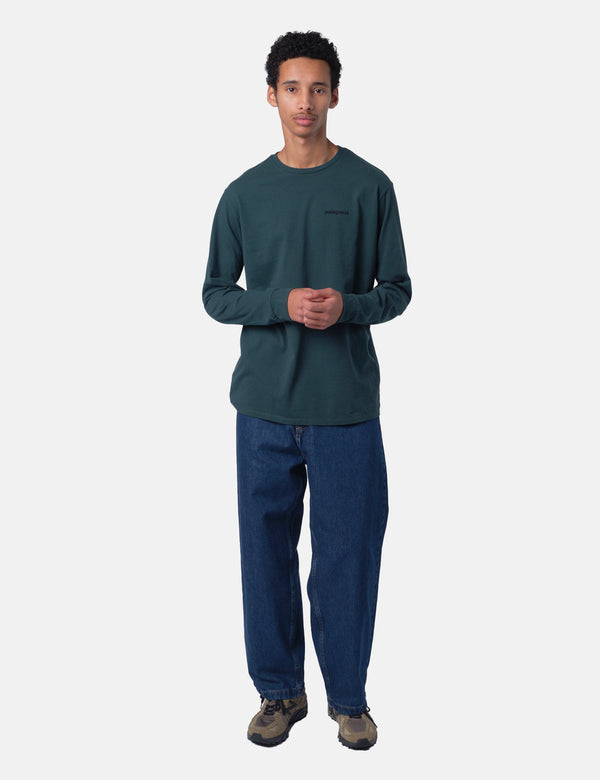 Patagonia P-6 Logo Responsibili-Tee Long Sleeved T-Shirt - Cascade Green