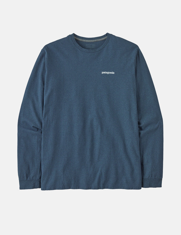 Patagonia Long Sleeve P-6 Logo Responsibili-Tee T-Shirt - Utility Blue