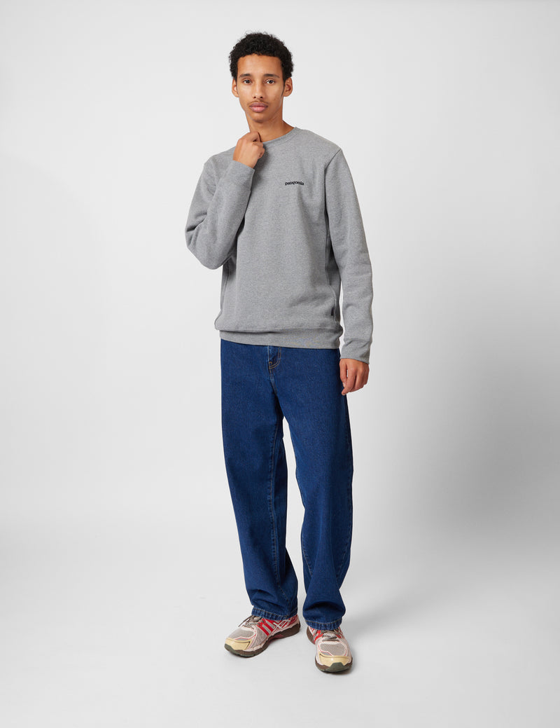 Patagonia Fitz Roy Icon Uprisal Crew Sweatshirt - Gravel Heather