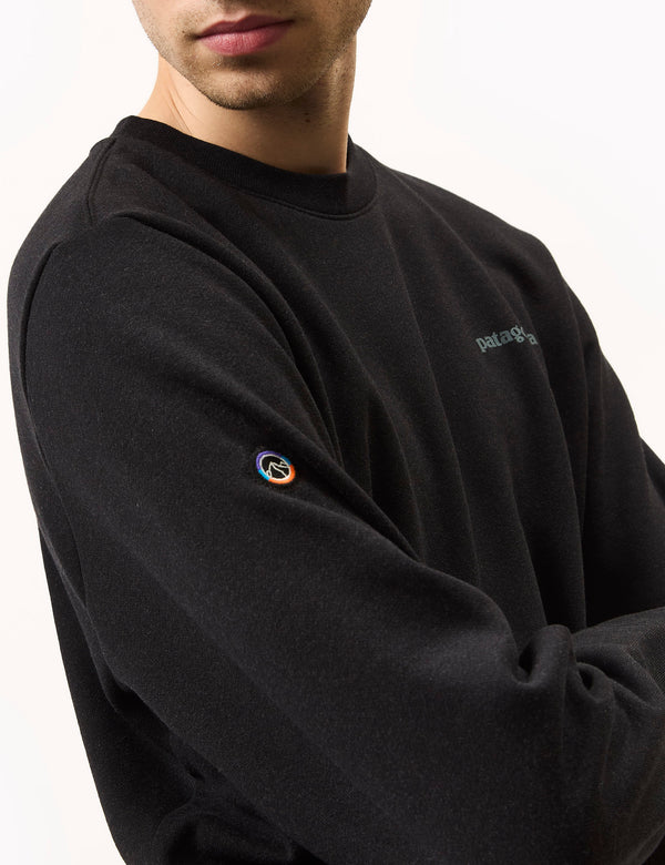 Patagonia Fitz Roy Icon Uprisal Crew Sweatshirt - Ink Black