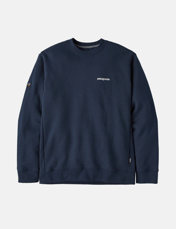 Patagonia Fitz Roy Icon Uprisal Crew Sweatshirt - New Navy Blue