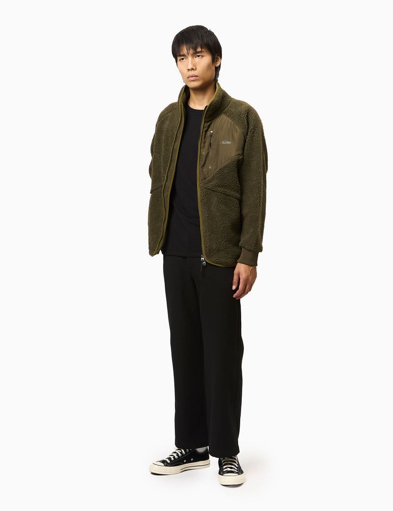 Elliker Keld Fleece Jacket - Olive Green