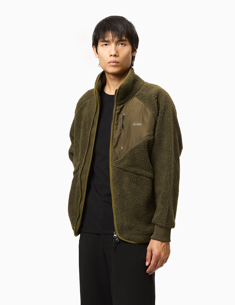 Elliker Keld Fleece Jacket - Olive Green