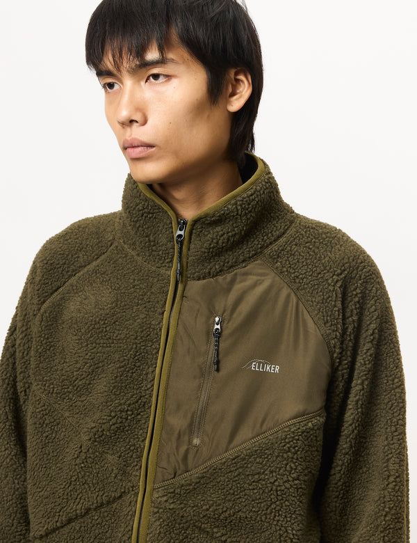 Elliker Keld Fleece Jacket - Olive Green