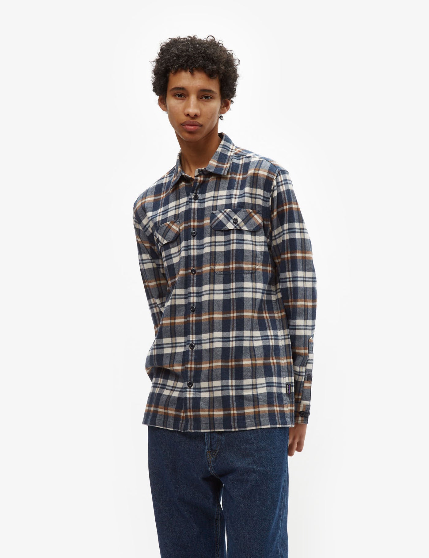 Patagonia Fjord Flannel Fields Shirt - New Navy Blue | Urban