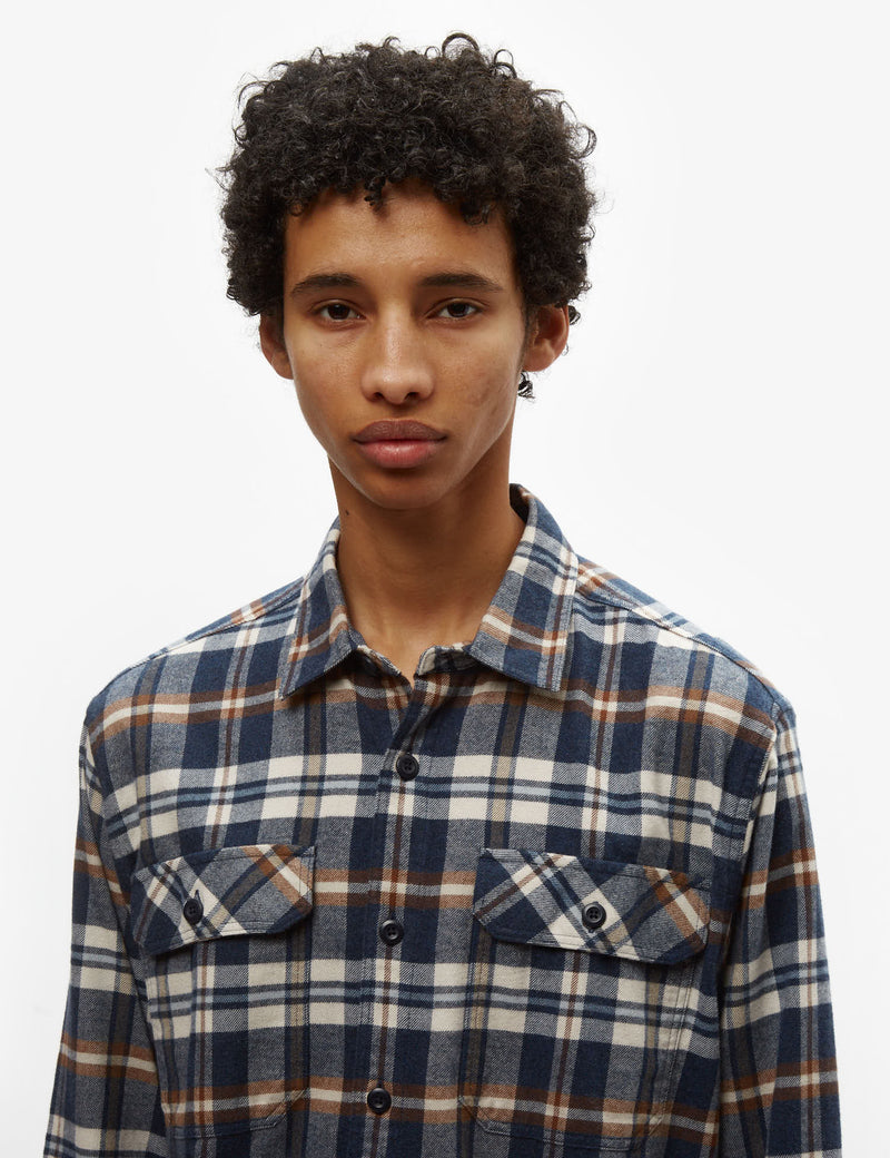 Patagonia Fjord Flannel Fields Shirt (Organic) - New Navy Blue