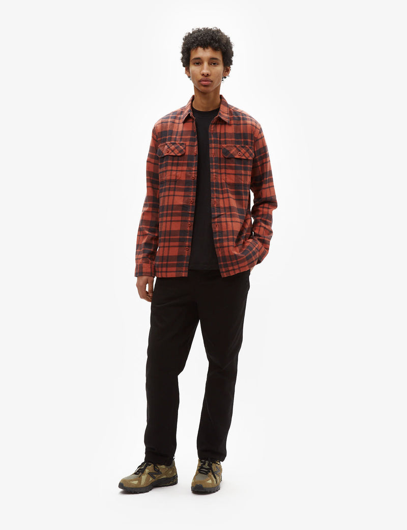 Patagonia Fjord Flannel Ice Caps Shirt (Organic) - Burl Red