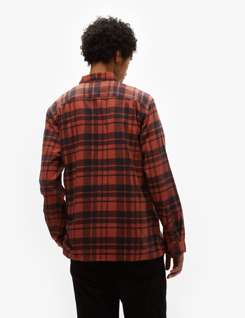 Patagonia Fjord Flannel Ice Caps Shirt (Organic) - Burl Red