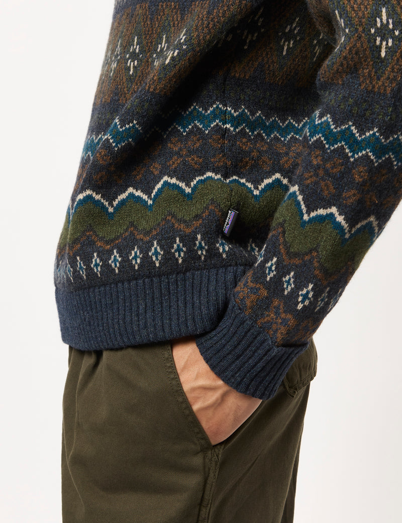 Patagonia Wool-Blend Helmsman Sweater - Smolder Blue