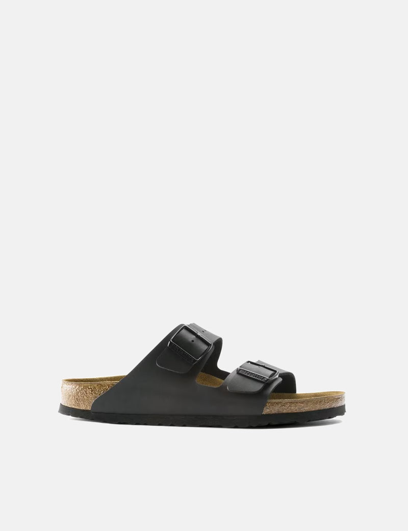 Birkenstock Arizona Sandals Soft Foot Bed Birko-Flor - Black