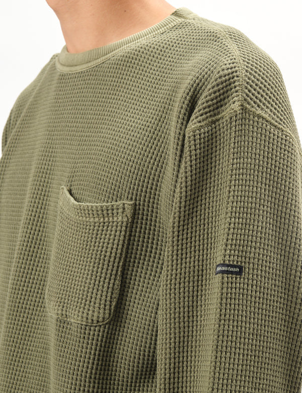 Manastash Heavy Snug Thermal Sweat - Olive Green