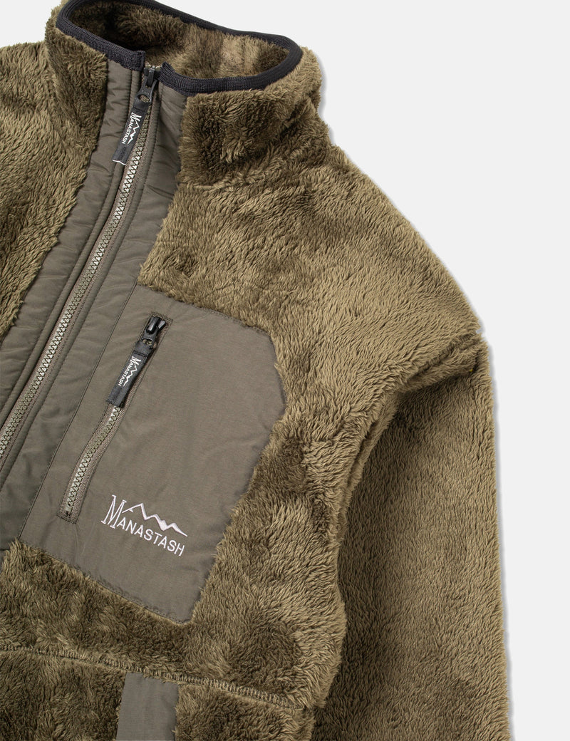 Manastash Bigfoot Fleece Jacket '24 - Olive Green