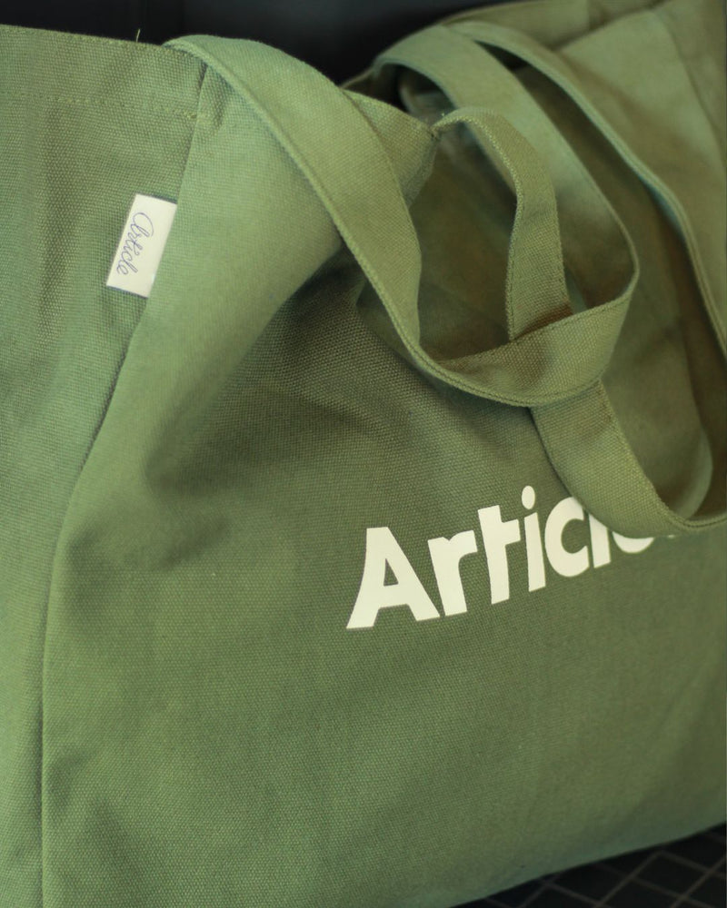 Article Organic Heavy Canvas Tote Bag - Olive Green