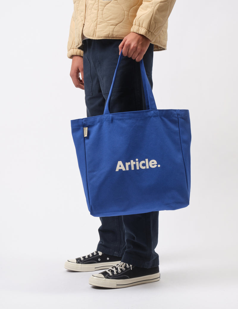 Article Organic Heavy Canvas Tote Bag - Bugatti Blue