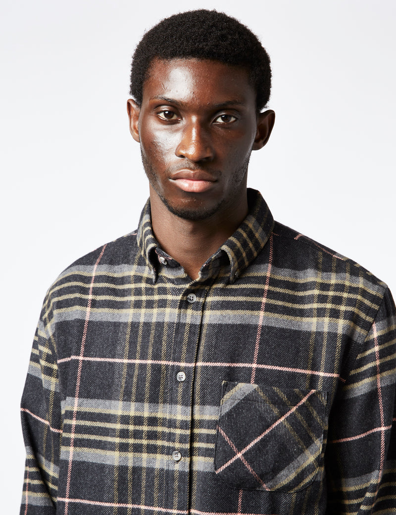 Portuguese Flannel Blackwatch Shirt - Navy Blue/Green