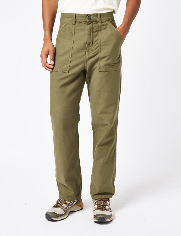 Stan Ray Fat Pant (Loose/Sateen) - Olive Green