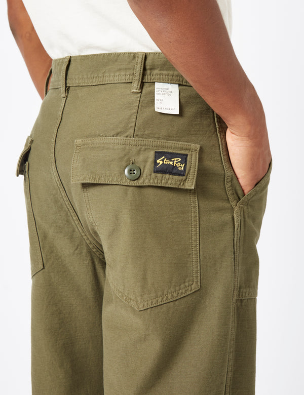 Stan Ray Fat Pant (Loose/Sateen) - Olive Green