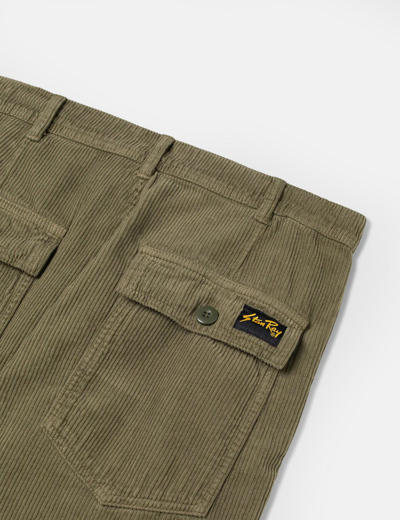 Stan Ray Fat Pant (Loose/Cord) - Olive Green