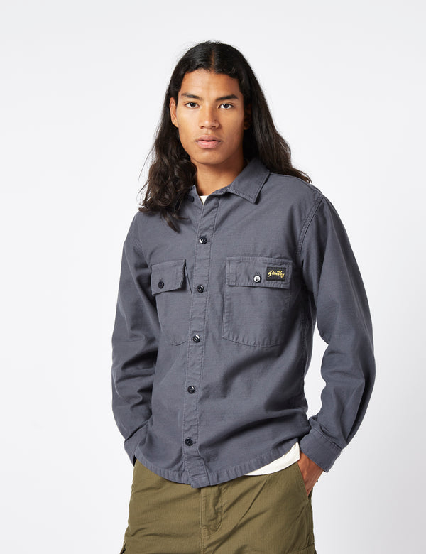 Stan Ray CPO Shirt (Sateen) - Navy Blue