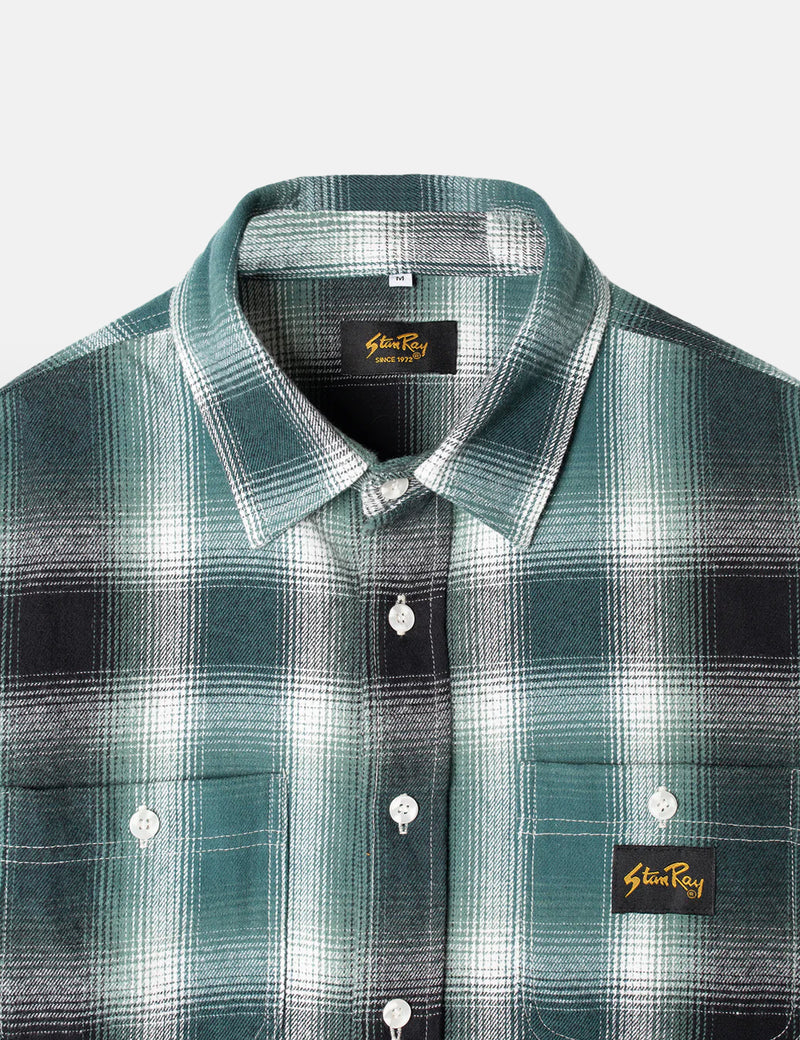 Stan Ray Flannel Shirt (Plaid) - Pine Green