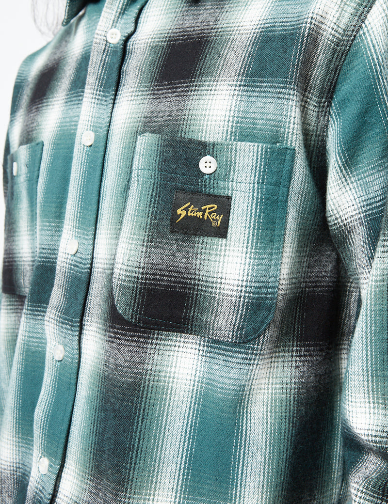 Stan Ray Flannel Shirt (Plaid) - Pine Green