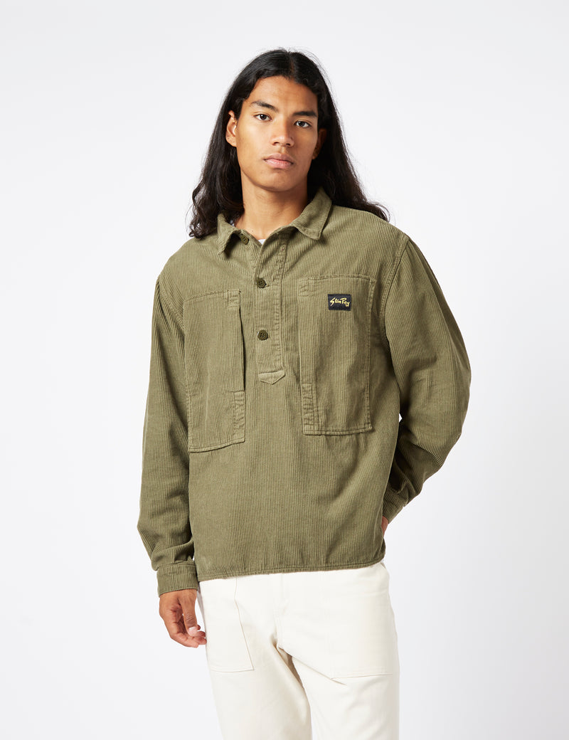 Stan Ray Painters Shirt (Cord) - Olive Green