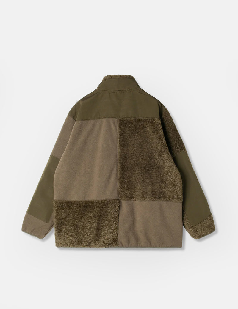 Stan Ray Patchwork Fleece Jacket - Olive Green