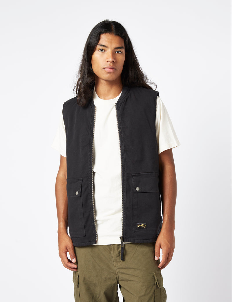 Stan Ray Works Vest (Duck Canvas) - Black