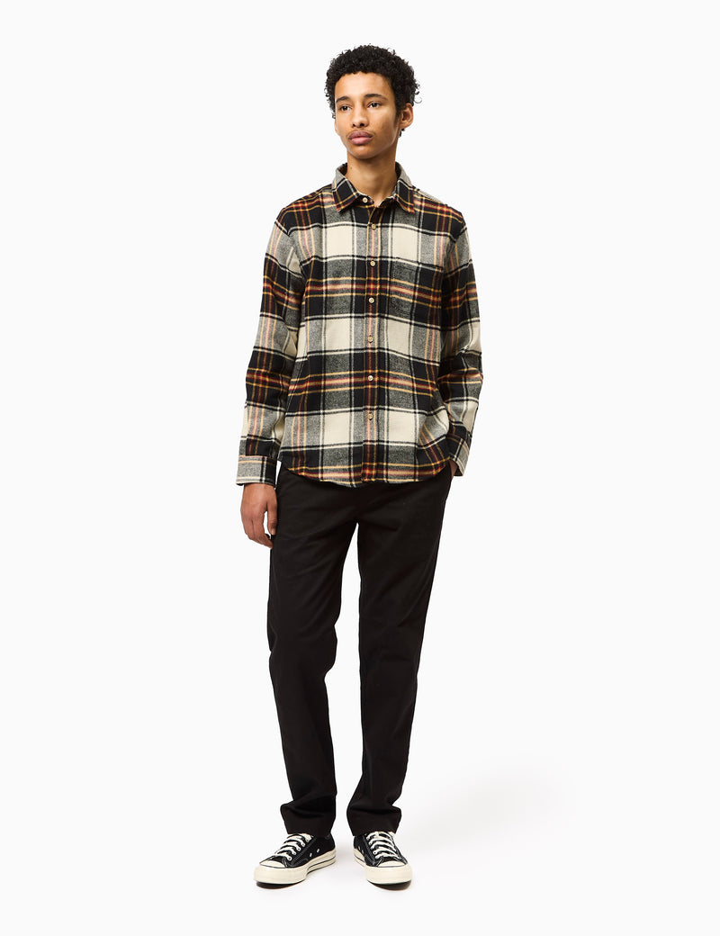 Portuguese Flannel Arc Shirt - Black/Grey/Red