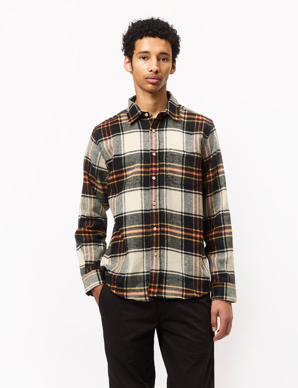 Portuguese Flannel Arc Shirt - Black/Grey/Red