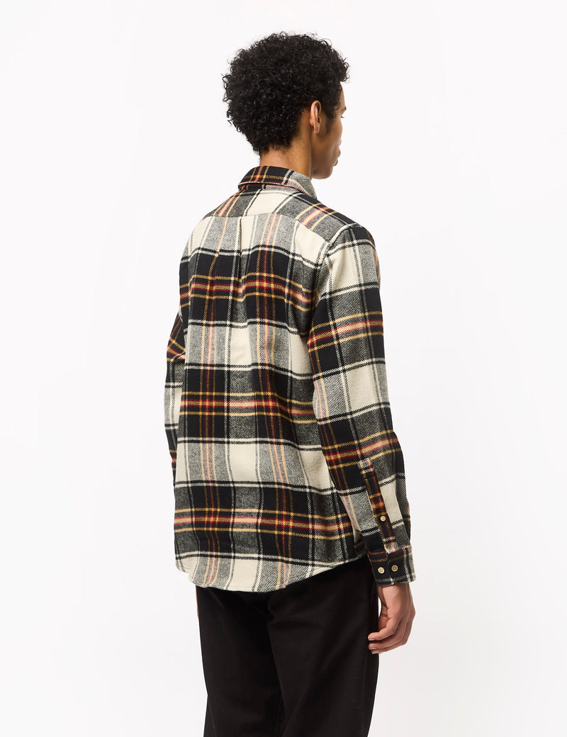 Portuguese Flannel Arc Shirt - Black/Grey/Red