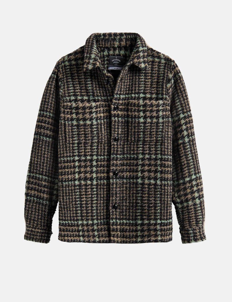 Portuguese Flannel Gales Overshirt - Black/Green