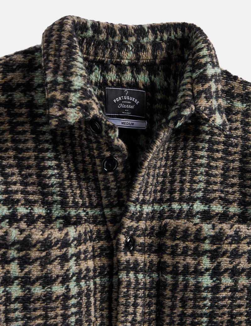 Portuguese Flannel Gales Overshirt - Black/Green